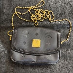 MCM Authentic #5959K,  Monogram Cross Body Shoulder Bag